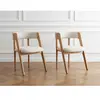 Lot de 2 chaises BASTIDE placage chêne massif et tissu bouclette chêne...