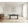 Table à manger ovale 220 cm PABLO placage noyer noir   BOBOCHIC