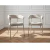 Lot de 2 chaises ROSA tissu velours beige    BOBOCHIC