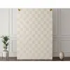 Tapis poils ras GABRIELLE motif damier blanc 160x230  BOBOCHIC