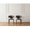 Lot de 2 chaises MILA tissu texturé gris foncé   BOBOCHIC