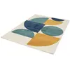 Tapis poils ras ELOI motif abstrait bleu 120x170  BOBOCHIC