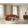Bobochic - Canapé Droit Fixe 2 Places Nevada Tissu Chenille   Orange