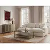 Canapé 3 places causeuse avec assise profonde NEVADA tissu lisse blanc...