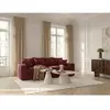 Bobochic - Canapé Droit Fixe 2 Places Nevada Tissu Chenille   Rouge
