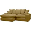 Canapé d'angle réversible compact NEVADA tissu lisse jaune   BOBOCHIC ...