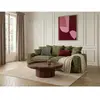 Bobochic - Canapé Droit Fixe 3 Places Nevada Gros Côtelé Doux Vert