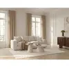 Bobochic - Canapé Droit Fixe 2 Places Nevada Tissu Chenille   Blanc