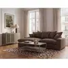 Canapé d'angle réversible compact NEVADA tissu lisse marron   BOBOCHIC...