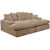 Canapé 3 places Loveseat NEVADA gros côtelé doux taupe   BOBOCHIC 3 pl...