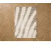 Tapis poils longs TIRASU motif abstrait beige 120x170  BOBOCHIC