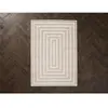 Bobochic - Tapis Poils Longs Lyzzo Motif Graphique  200x290 Crème