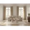 Bobochic - Canapé Droit Fixe 2 Places Nevada Tissu Chenille   Beige
