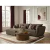 Bobochic - Canapé D'Angle Fixe Luigi Tissu Lisse Angle Gauche Taupe