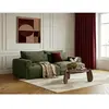 Canapé droit fixe 3 places assise profonde TWINY tissu lisse vert   BO...