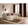 Canapé droit fixe 3 places LUIGI tissu texturé beige   BOBOCHIC