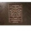 Tapis poils longs TAVARO motif abstrait marron 200x290  BOBOCHIC