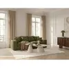 Bobochic - Canapé Droit Fixe 2 Places Nevada Tissu Chenille   Vert