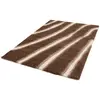 Tapis poils longs TIRASU motif abstrait marron 200x290  BOBOCHIC