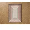 Tapis poils longs LYZZO motif graphique marron 200x290  BOBOCHIC