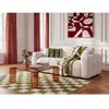 Canapé droit convertible ouverture express 3 places BRADLEY tissu bouc...