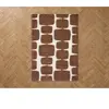 Tapis poils longs CHINO motif abstrait marron 200x290  BOBOCHIC