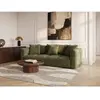 Canapé droit fixe 3 places assise profonde HARLEM vert   BOBOCHIC