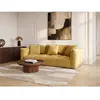 Canapé droit fixe 3 places assise profonde HARLEM jaune   BOBOCHIC
