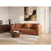 Canapé droit fixe 3 places assise profonde HARLEM orange   BOBOCHIC