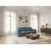Canapé droit convertible ouverture express 3 places ARCHI tissu velour...