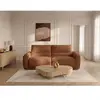 Canapé droit convertible MINORQUE ouverture express tissu chenille ora...