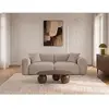Canapé droit 3 places SIENA tissu chenille beige   BOBOCHIC