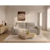 Canapé droit convertible MINORQUE ouverture express tissu chenille bei...