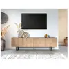 Bobochic meuble tv 180 cm opera effet chêne et effet marbre noir OPERA