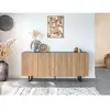 BOBOCHIC Buffet bas 4 portes 180 cm OPERA effet chêne et imitation mar...