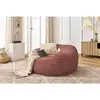 Pouf ultra moelleux VOLTAIRE velours côtelé Rose   BOBOCHIC TU