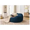 Pouf ultra moelleux VOLTAIRE velours côtelé Bleu foncé   BOBOCHIC TU