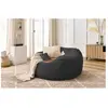 Pouf Bobochic Pouf ultra moelleux voltaire velours côtelé Gris foncé