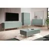 Buffet Bobochic Buffet haut 2 portes 100 cm kasha Pieds or Bleu clair