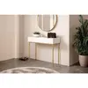 Accueil Séjour Consoles Bobochic Console 2 tiroirs kasha Pieds or Blanc
