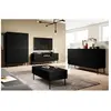 Buffet Bobochic Buffet haut 2 portes 100 cm kasha Pieds noir Noir
