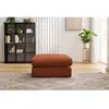 Pouf ultra moelleux PARIS tissu bouclette Orange   BOBOCHIC TU