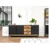 Buffet 3 portes 200 cm BEAUBOURG bois massif de manguier BOBOCHIC