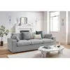 Canapé droit fixe Bobochic Canapé droit fixe 3 places belair Gris clair