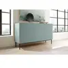 Bobochic - Buffet Buffet 3 portes 150 cm kasha Pieds noir Bleu clair