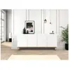 Bobochic - Buffet Buffet 4 portes 200 cm kasha Pieds or Blanc