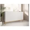 Bobochic - Buffet 3 portes 150 cm kasha pieds or Blanc