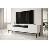 Bobochic - Meuble tv Meuble tv avec niche 200 cm kasha Pieds noirs Blanc