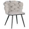 Bobochic - Chaise salle à manger Lot de 2 chaises chloe Tissu texturé Beige
