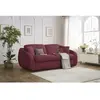 Canapé droit convertible CEZANNE ouverture express tissu bouclette rou...